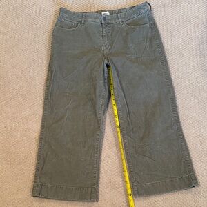 UpWest Olive Green Corduroy Pants cropped size large wide leg